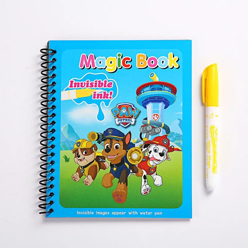 Reusable Water Magic Coloring Book - パウ・パトロール 再利用可能なマジックウォーターペイント塗り絵ブック。子供向けのDIYマジカルウォーターカラーペイント。新しいギフト。