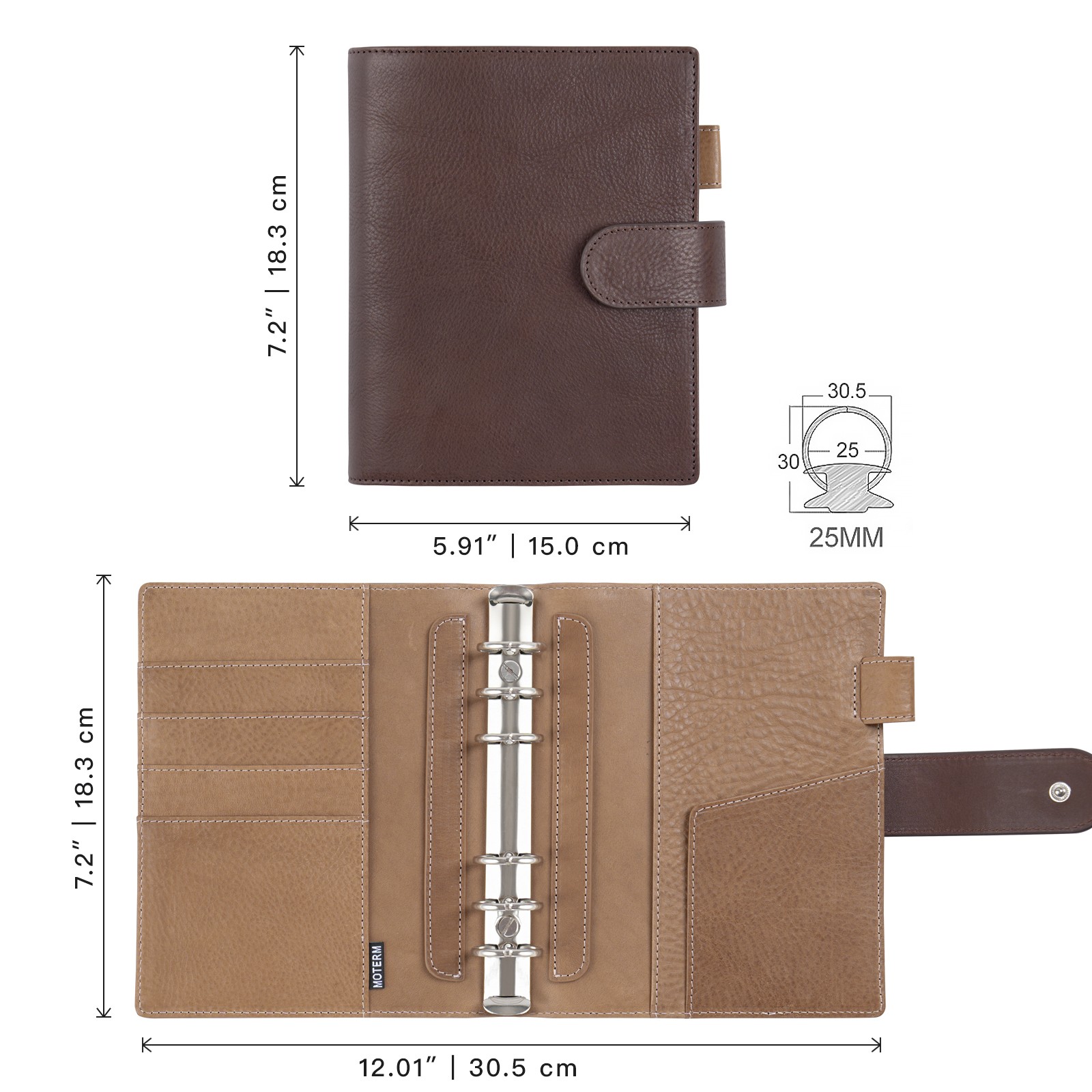 モーターム フランクリン・コービー コンパクトサイズ エリー - Vintage Leather Journal Notebook のレビューと価格