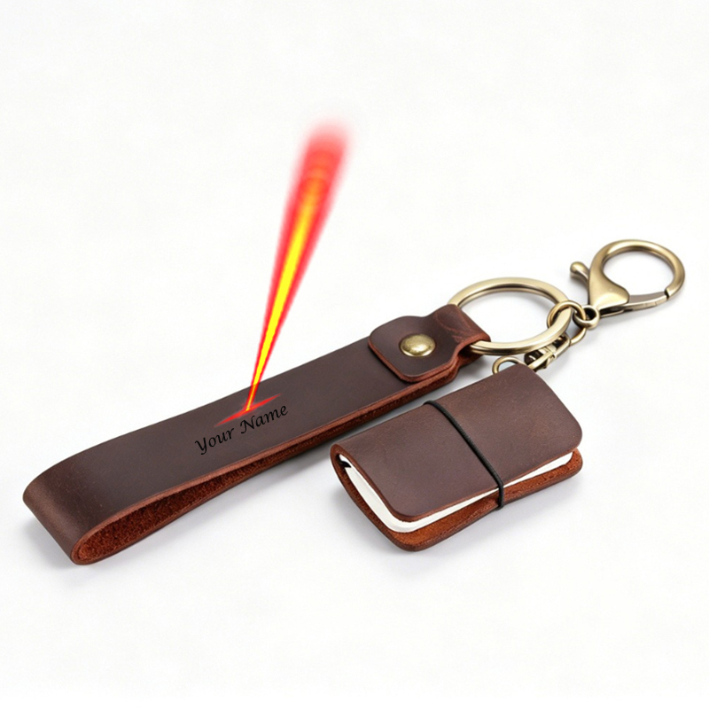 カスタムネームミニトラベルノートキーホルダー クレイジーホー - Vintage Leather Journal Notebook のレビューと価格