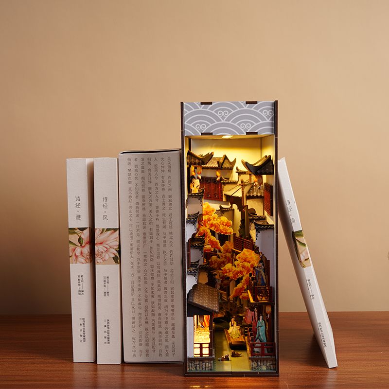 DIY ブックヌックインサートシェルフキット木製ミニチュアビ - Diy Wooden Book Nook Kit Shelf Insert のレビューと価格