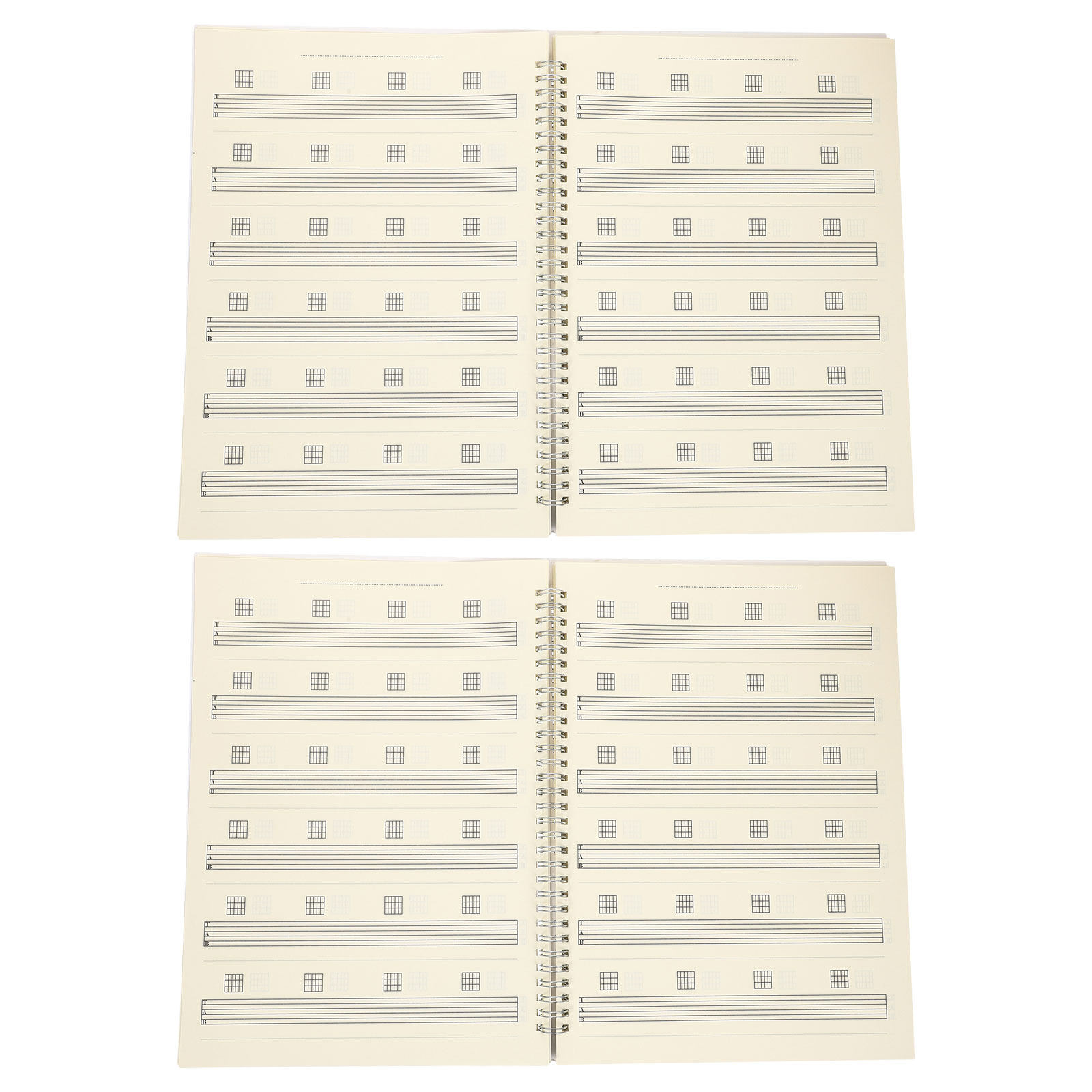 ギター用楽譜ノート2冊セット。6弦用、無地の楽譜用紙、作曲ノ - Blank Sheet Music Notebook のレビューと価格