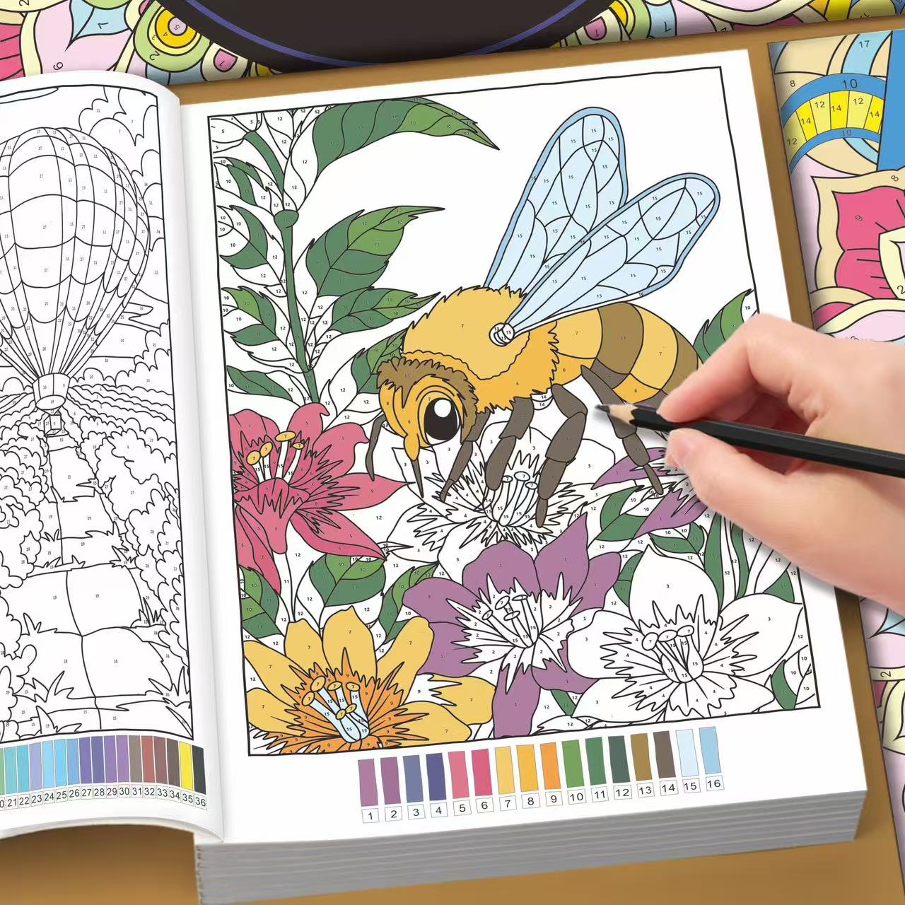 32ページ 大人向け 数字塗り絵ブック、花柄・自然・動物デザ - Adult Coloring Book Stress Relief のレビューと価格