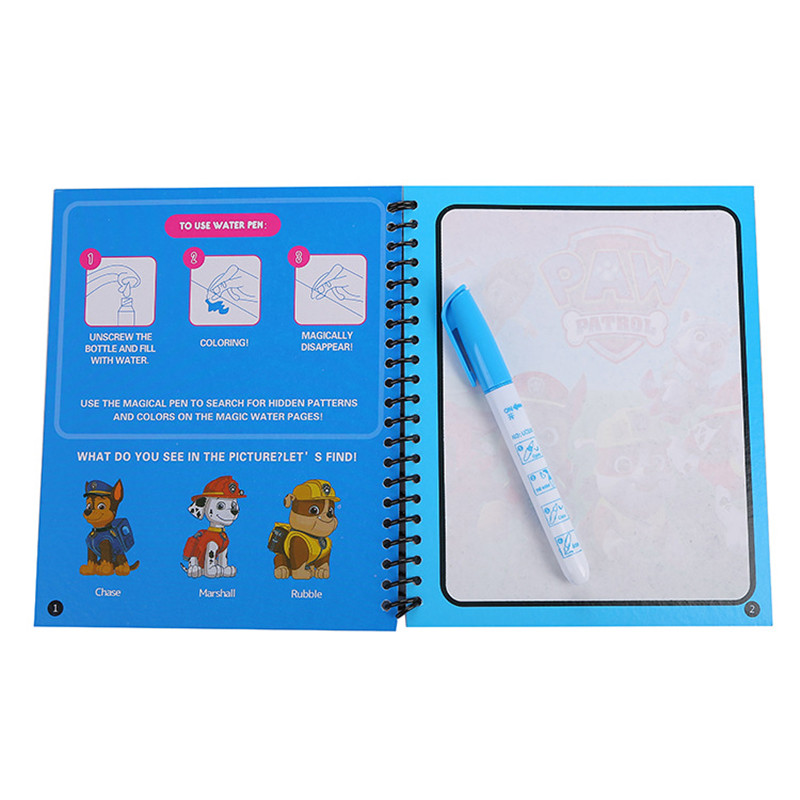 パウ・パトロール 再利用可能なマジックウォーターペイント塗り - Reusable Water Magic Coloring Book のレビューと価格